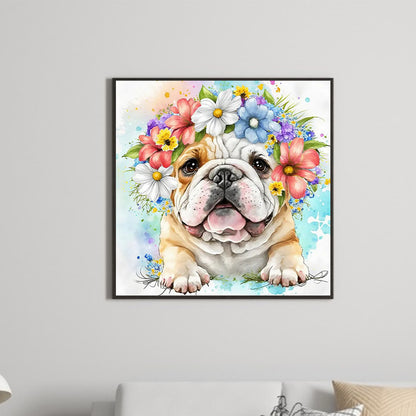 Bulldog - Full Round Drill Diamond Painting 30*30CM