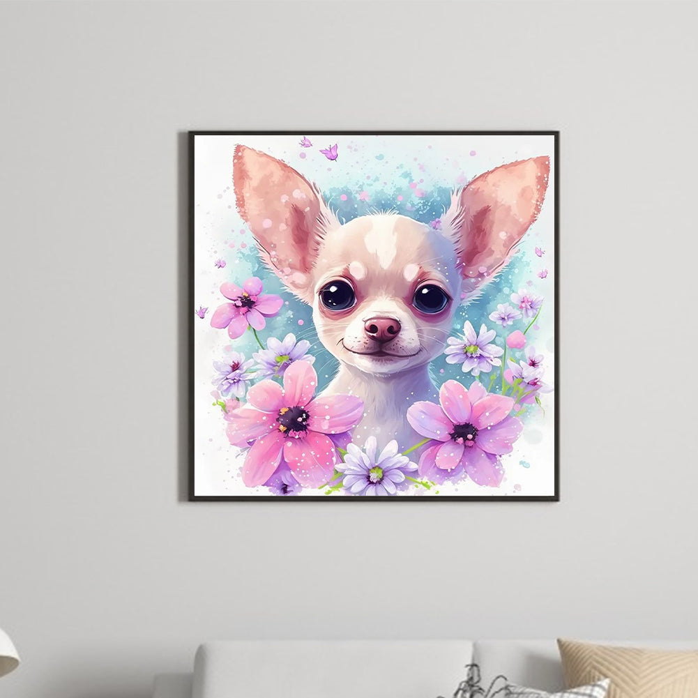 Chihuahua - Full Round Drill Diamond Painting 30*30CM