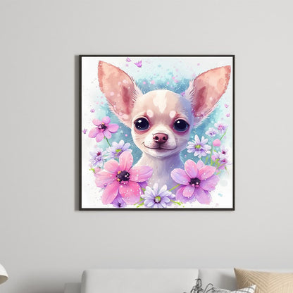 Chihuahua - Full Round Drill Diamond Painting 30*30CM