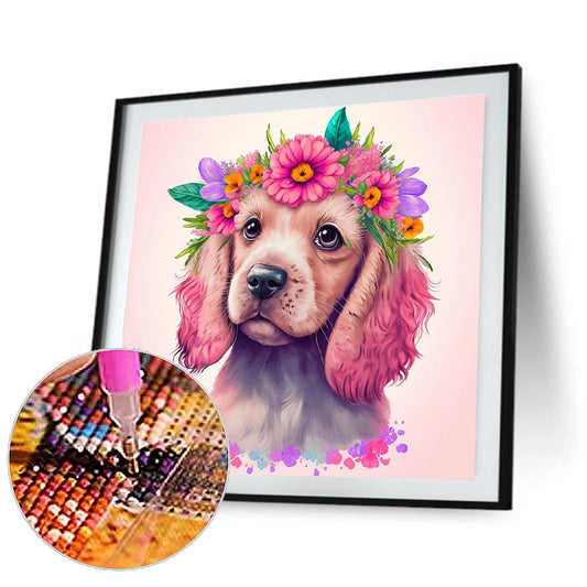Golden Retriever - Full Round Drill Diamond Painting 30*30CM
