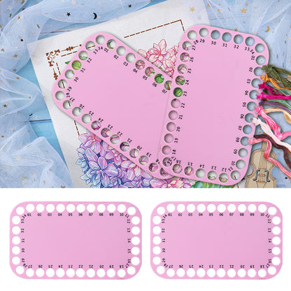 2 Pcs Sewing Thread Winding Plate Board for /Embroidery Storage 20x12cm (Pink)