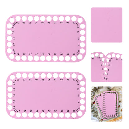 2 Pcs Sewing Thread Winding Plate Board for /Embroidery Storage 20x12cm (Pink)