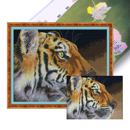 Tiger Three - 11CT Stamped Cross Stitch 55*45CM(Joy Sunday)