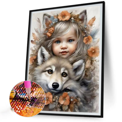 Sweet Cool Girl - Full Round Drill Diamond Painting 40*50CM