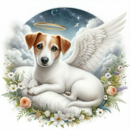 Angel Dog - Full Round Drill Diamond Painting 40*40CM