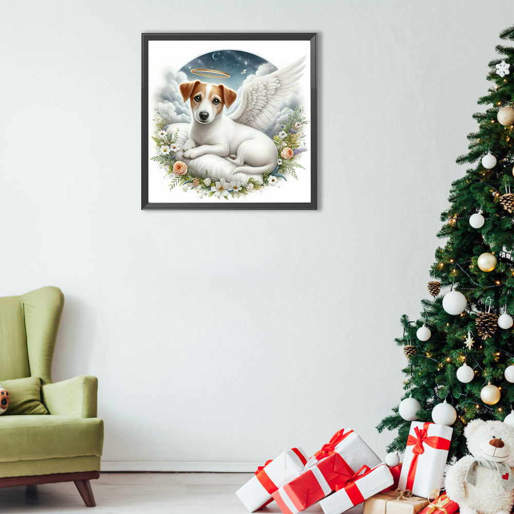 Angel Dog - Full Round Drill Diamond Painting 40*40CM