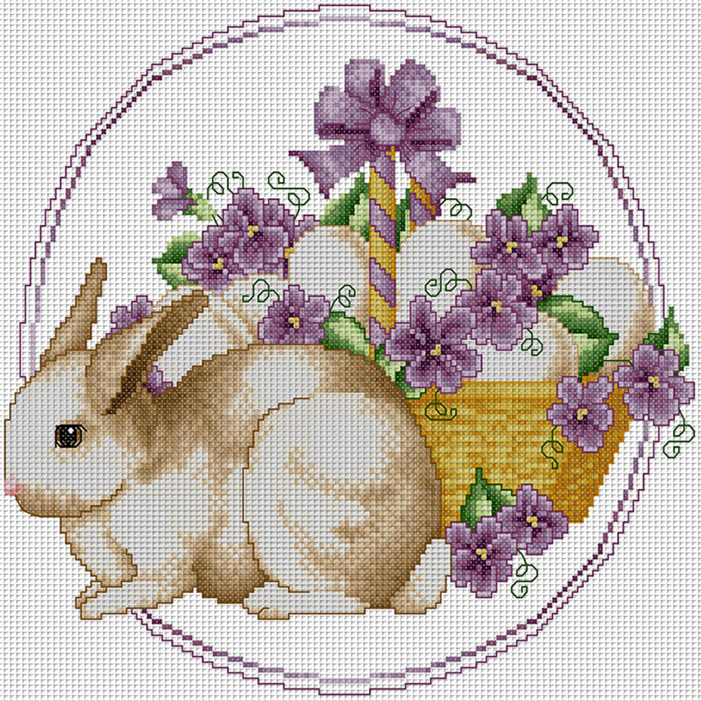 Easter Bunny - 11CT Stamped Cross Stitch 41*39CM(Joy Sunday)