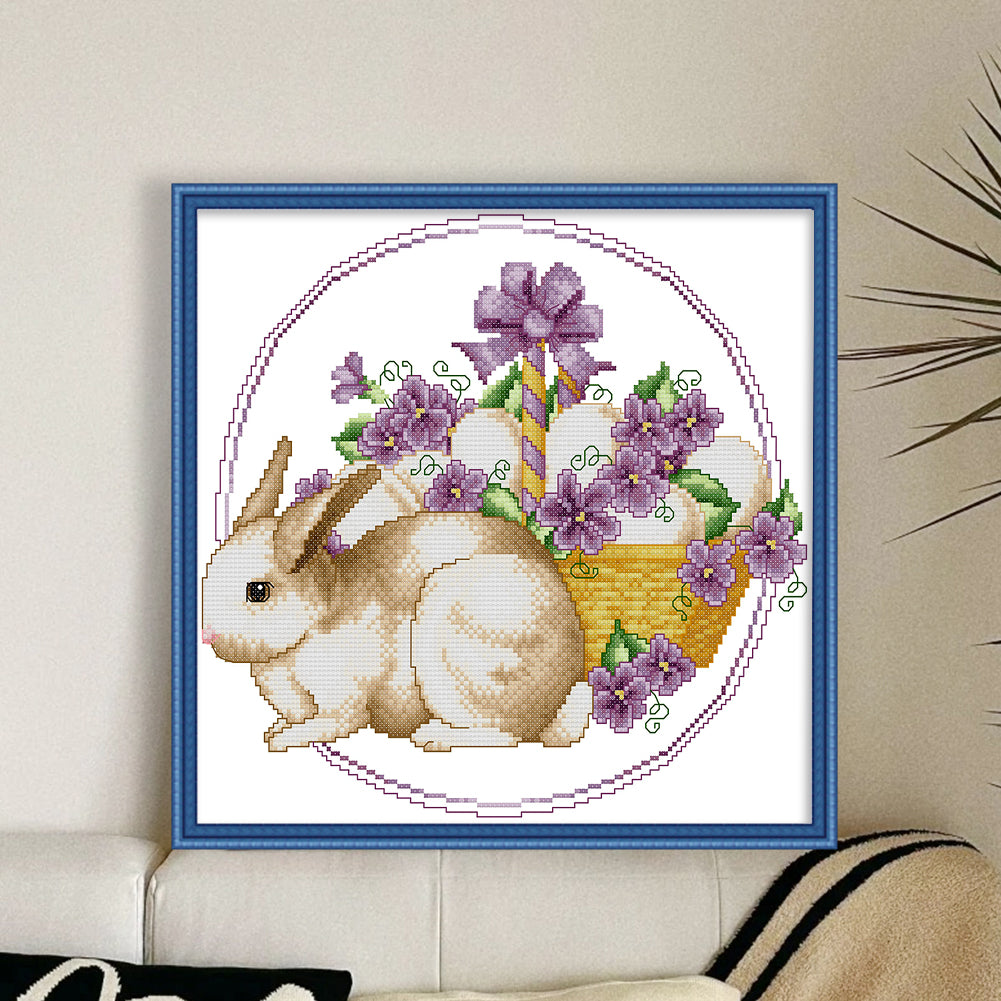 Easter Bunny - 11CT Stamped Cross Stitch 41*39CM(Joy Sunday)