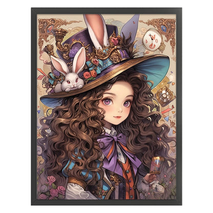 Mad Hatter Element Girl - 11CT Stamped Cross Stitch 50*65CM