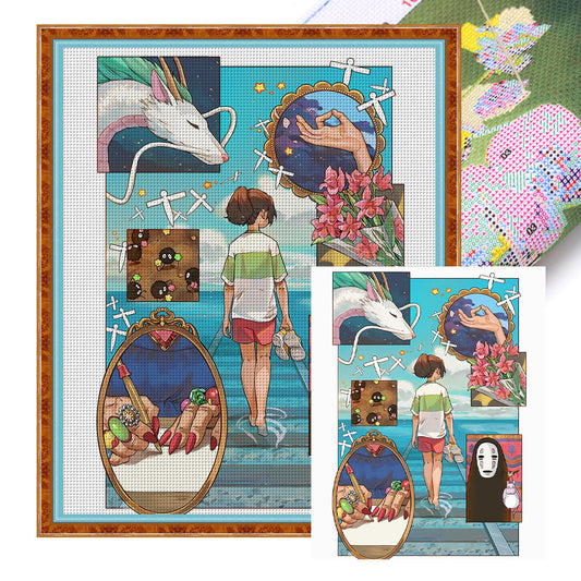 Hayao Miyazaki Animation-Spirited Away - 11CT Stamped Cross Stitch 50*60CM