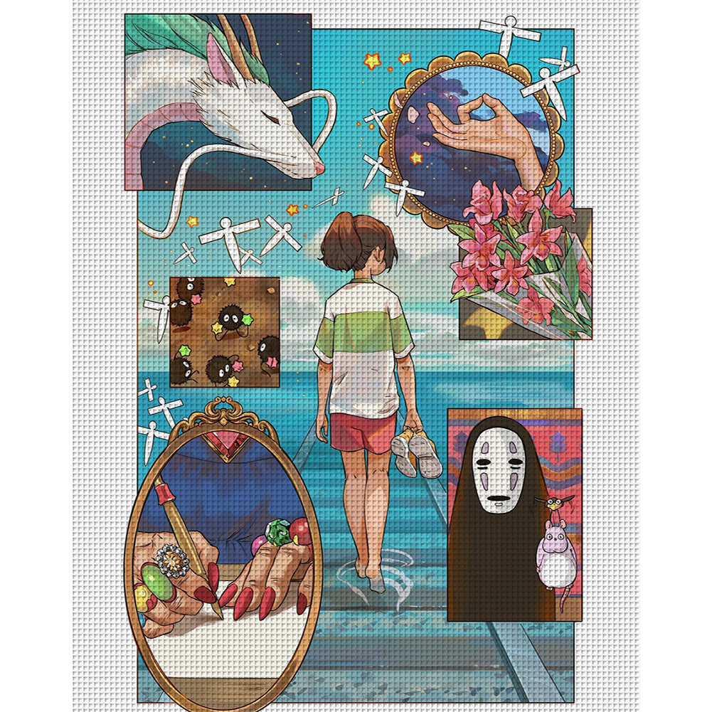 Hayao Miyazaki Animation-Spirited Away - 11CT Stamped Cross Stitch 50*60CM