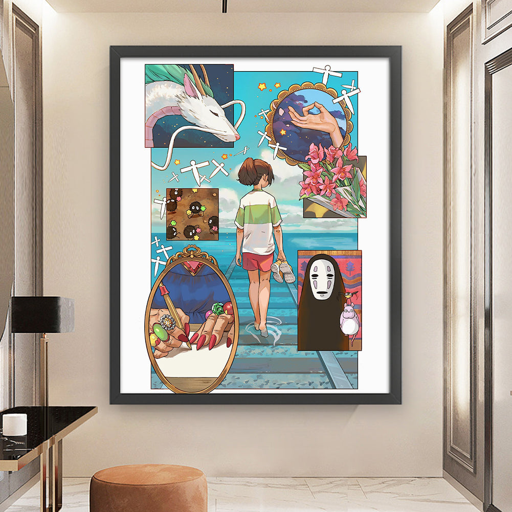 Hayao Miyazaki Animation-Spirited Away - 11CT Stamped Cross Stitch 50*60CM