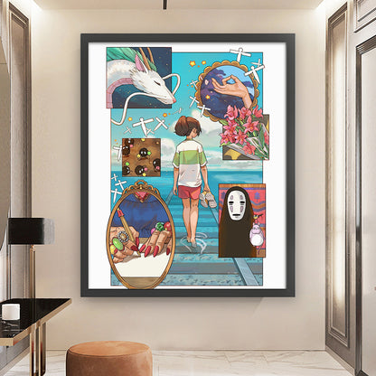 Hayao Miyazaki Animation-Spirited Away - 11CT Stamped Cross Stitch 50*60CM
