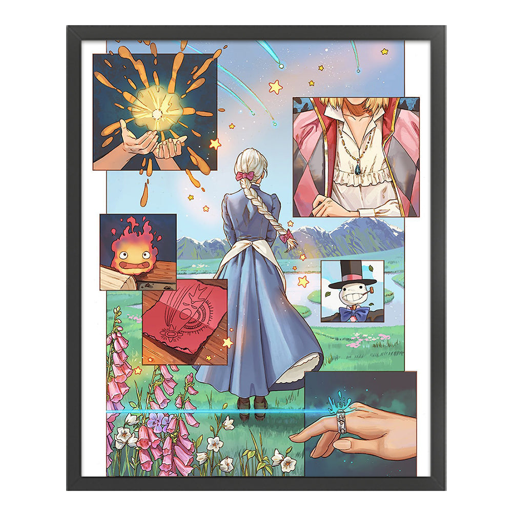 Hayao Miyazaki Animation-Howl'S Moving Castle - 11CT Stamped Cross Stitch 50*60CM