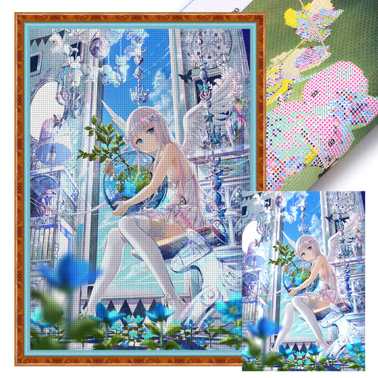 Angel Girl - 11CT Stamped Cross Stitch 50*70CM