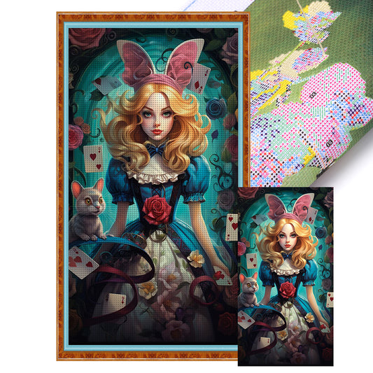 Alice Girl - 11CT Stamped Cross Stitch 50*90CM