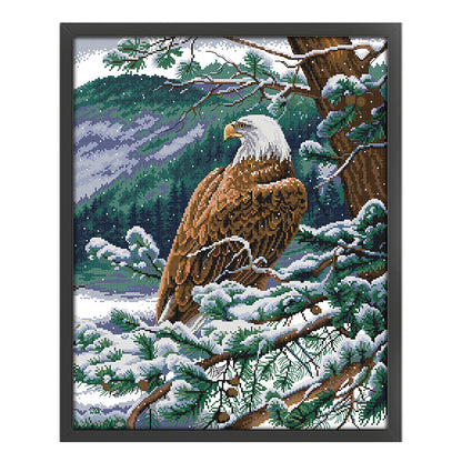 Eagle Looking Out - 11CT Stamped Cross Stitch 55*67CM(Joy Sunday)