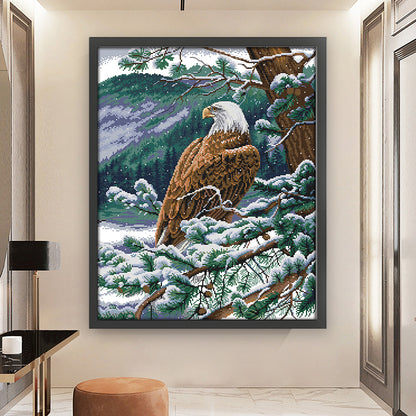 Eagle Looking Out - 11CT Stamped Cross Stitch 55*67CM(Joy Sunday)