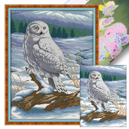 Snow Sculpture - 11CT Stamped Cross Stitch 52*68CM(Joy Sunday)