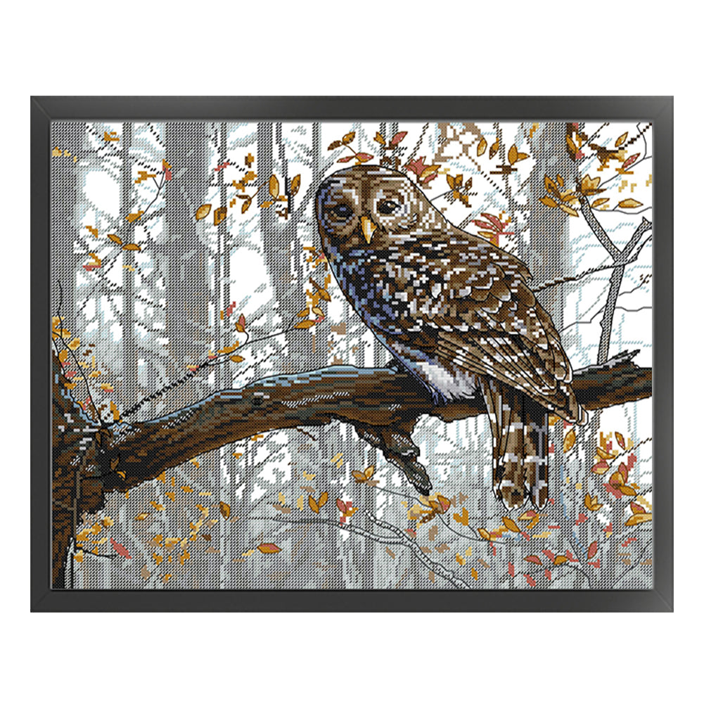 Owl Fourteen - 11CT Stamped Cross Stitch 55*45CM(Joy Sunday)