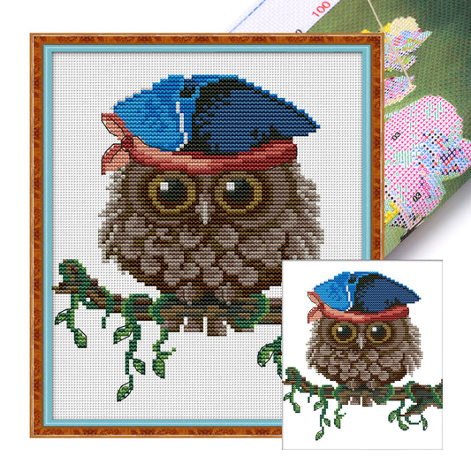 Owl Five - 11CT Stamped Cross Stitch 24*28CM(Joy Sunday)