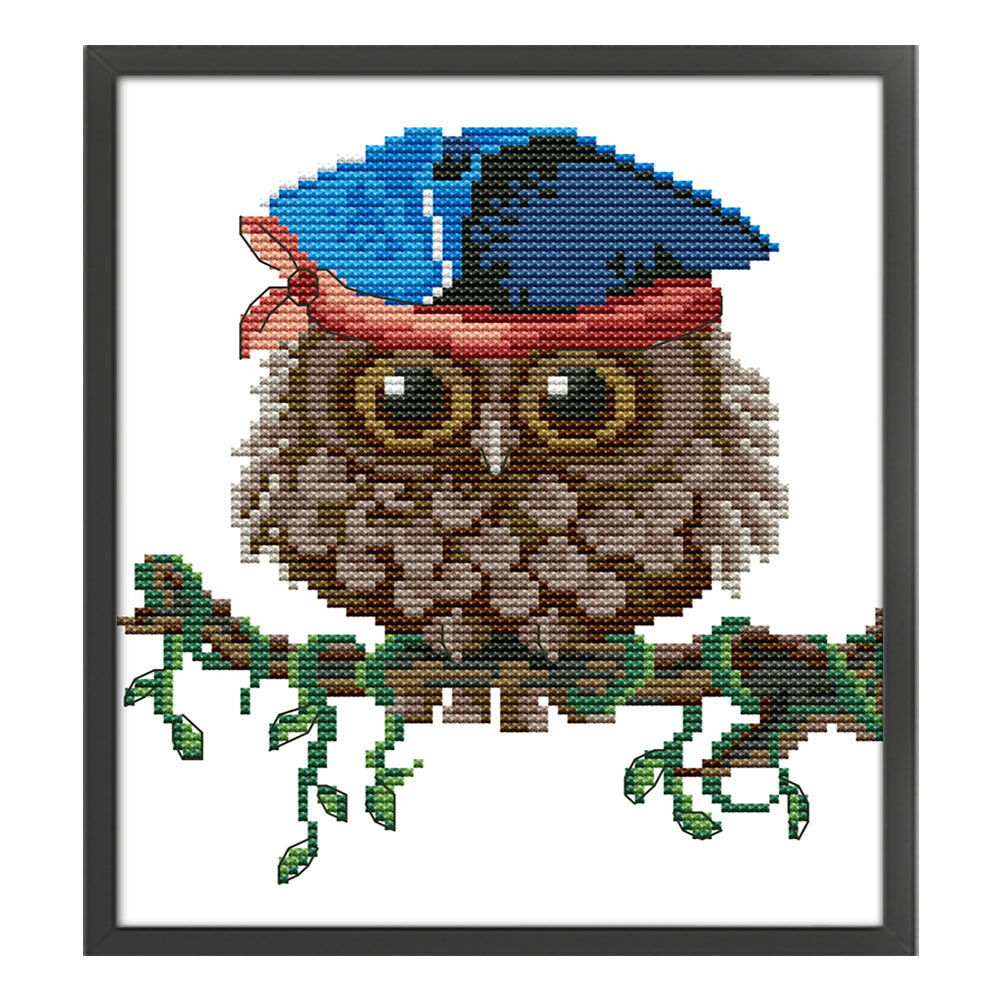 Owl Five - 11CT Stamped Cross Stitch 24*28CM(Joy Sunday)