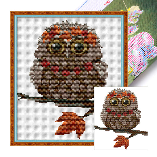 Owl Six - 11CT Stamped Cross Stitch 24*28CM(Joy Sunday)