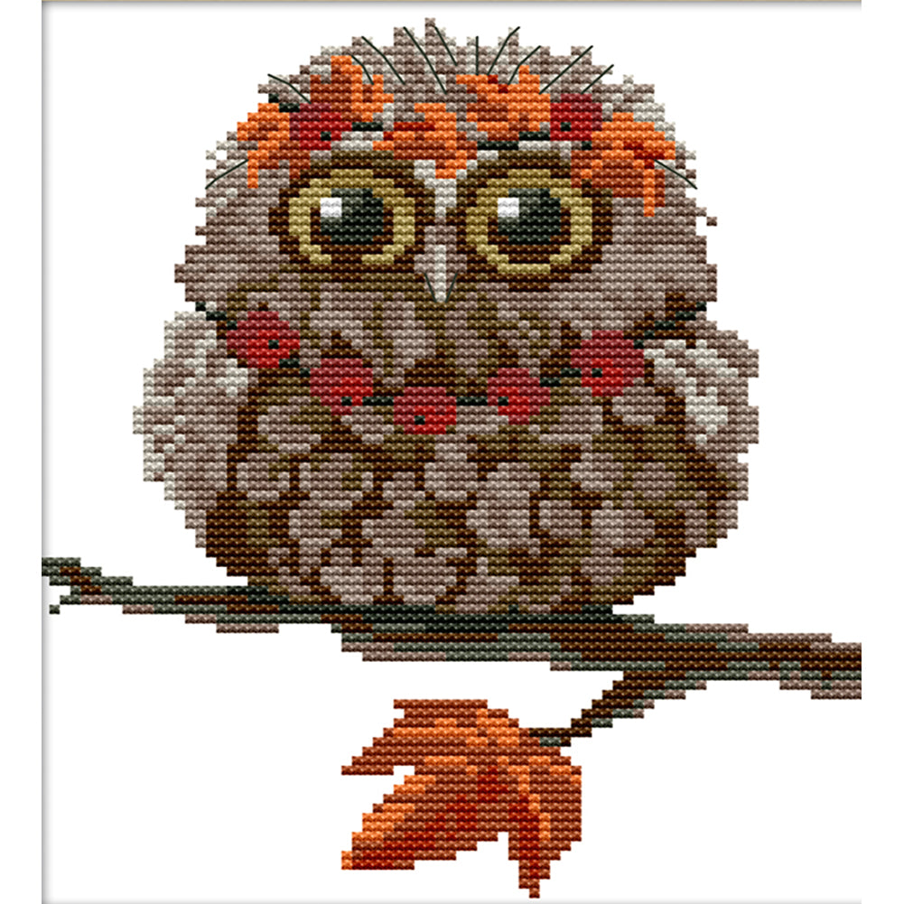 Owl Six - 11CT Stamped Cross Stitch 24*28CM(Joy Sunday)