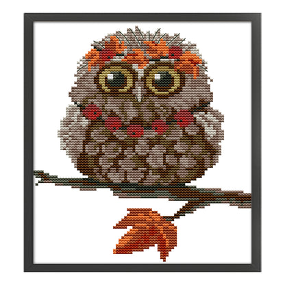 Owl Six - 11CT Stamped Cross Stitch 24*28CM(Joy Sunday)