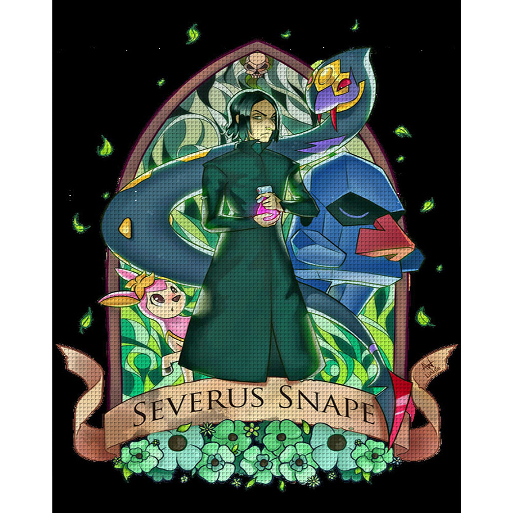 Pok¨¦mon And Snape - 11CT Stamped Cross Stitch 50*60CM