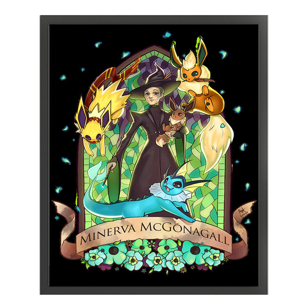 Pok¨¦mon And Mcgonagall - 11CT Stamped Cross Stitch 50*60CM