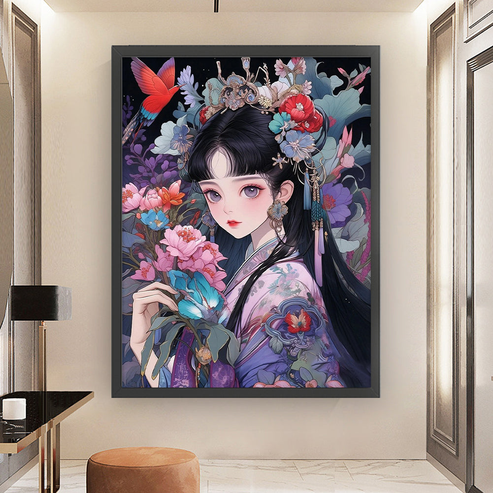 Ancient Style Girl - 11CT Stamped Cross Stitch 50*65CM