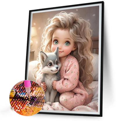 Sweet Cool Girl - Full Round Drill Diamond Painting 40*50CM