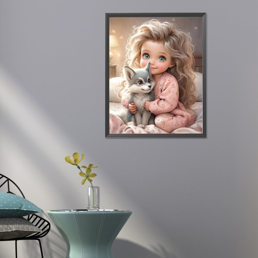 Sweet Cool Girl - Full Round Drill Diamond Painting 40*50CM