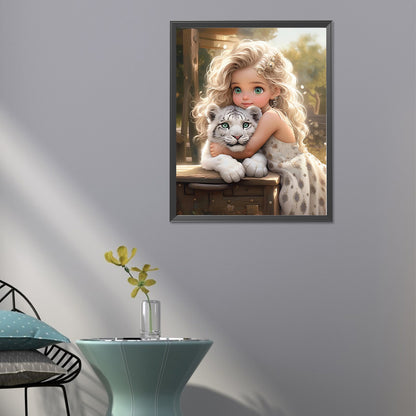 Sweet Cool Girl - Full Round Drill Diamond Painting 40*50CM