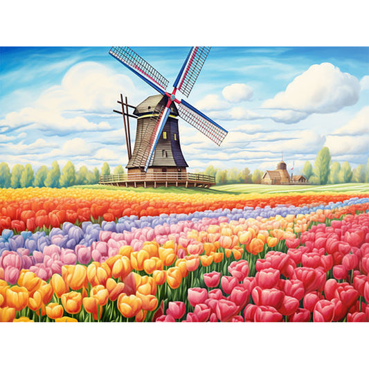 Colorful Flowers - Full Round Drill Diamond Painting 40*30CM