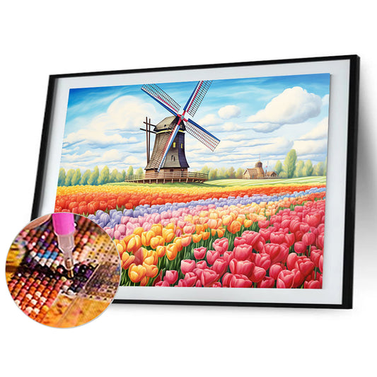 Colorful Flowers - Full Round Drill Diamond Painting 40*30CM