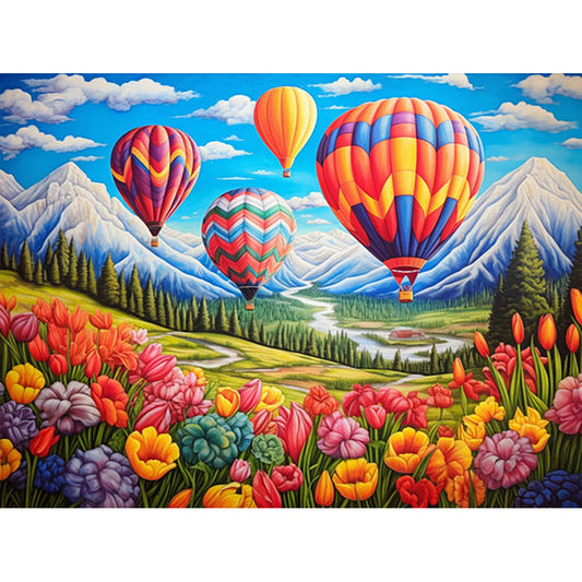 Colorful Flowers - Full Round Drill Diamond Painting 40*30CM