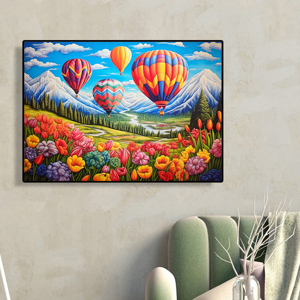 Colorful Flowers - Full Round Drill Diamond Painting 40*30CM