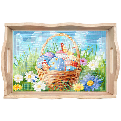 Diamond Painting Nesting Food Trays with Handle for Serving Food (Easter Egg)