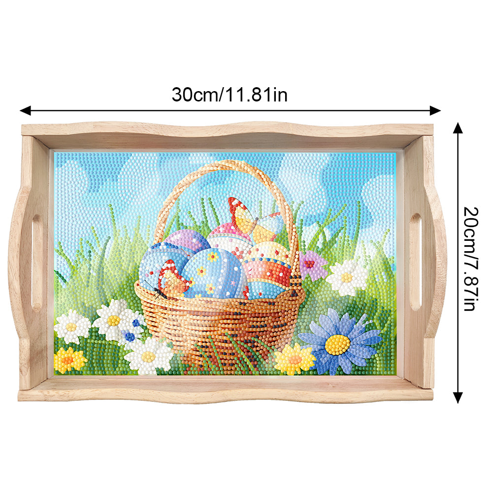 Diamond Painting Nesting Food Trays with Handle for Serving Food (Easter Egg)