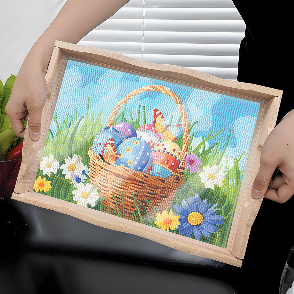 Diamond Painting Nesting Food Trays with Handle for Serving Food (Easter Egg)