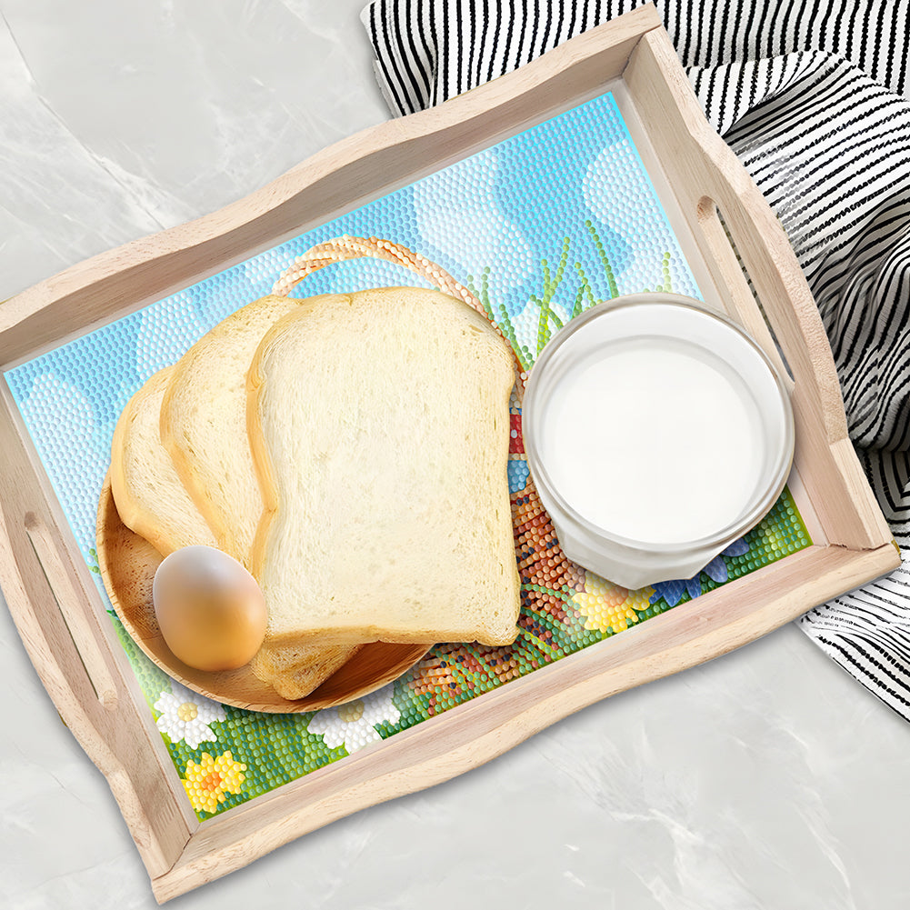 Diamond Painting Nesting Food Trays with Handle for Serving Food (Easter Egg)