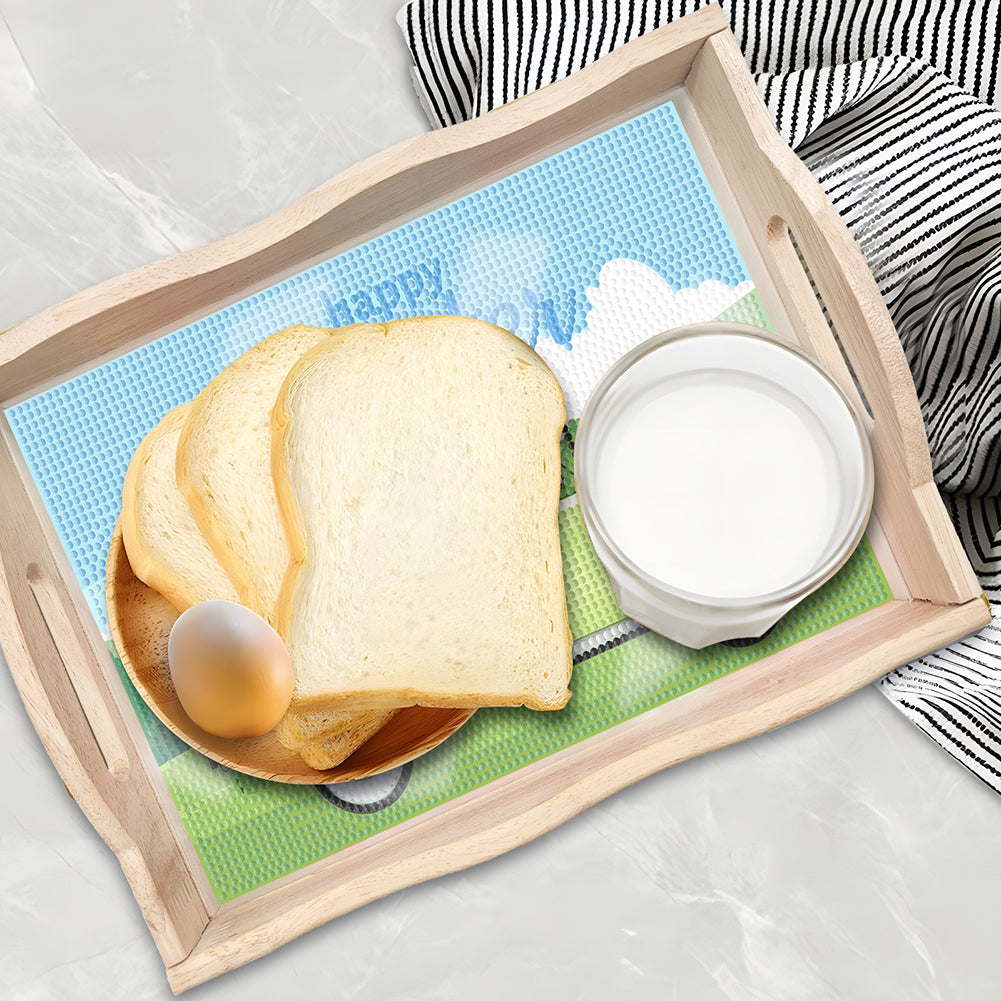 Diamond Painting Nesting Food Trays with Handle for Serving Food (Easter Truck)