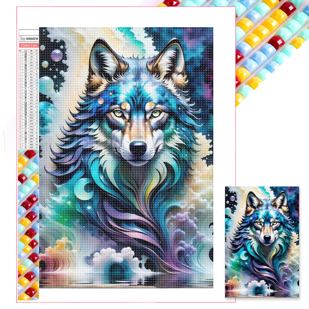 Wolf - Full Square Drill Diamond Painting 40*60CM