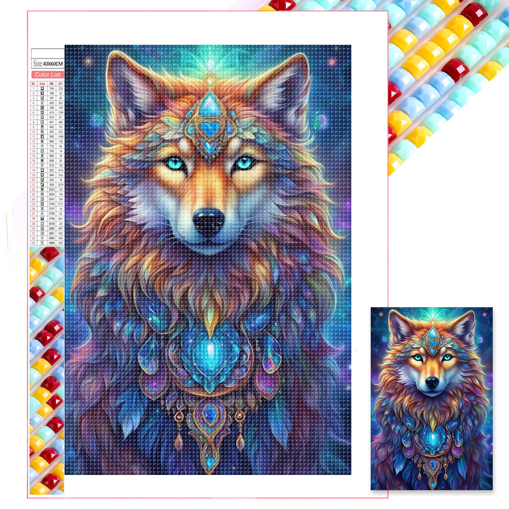 Wolf - Full Square Drill Diamond Painting 40*60CM