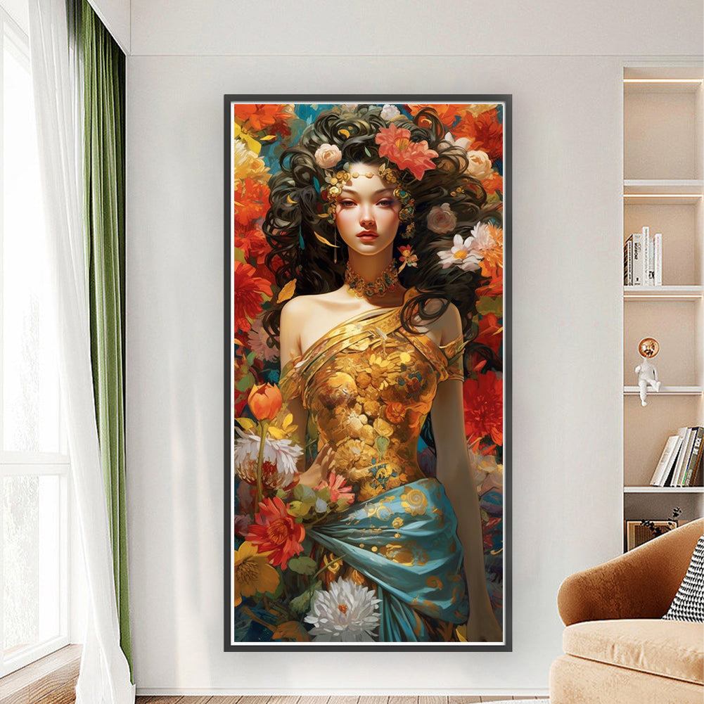 Flowers Classical Beauty - 11CT Stamped Cross Stitch 40*80CM