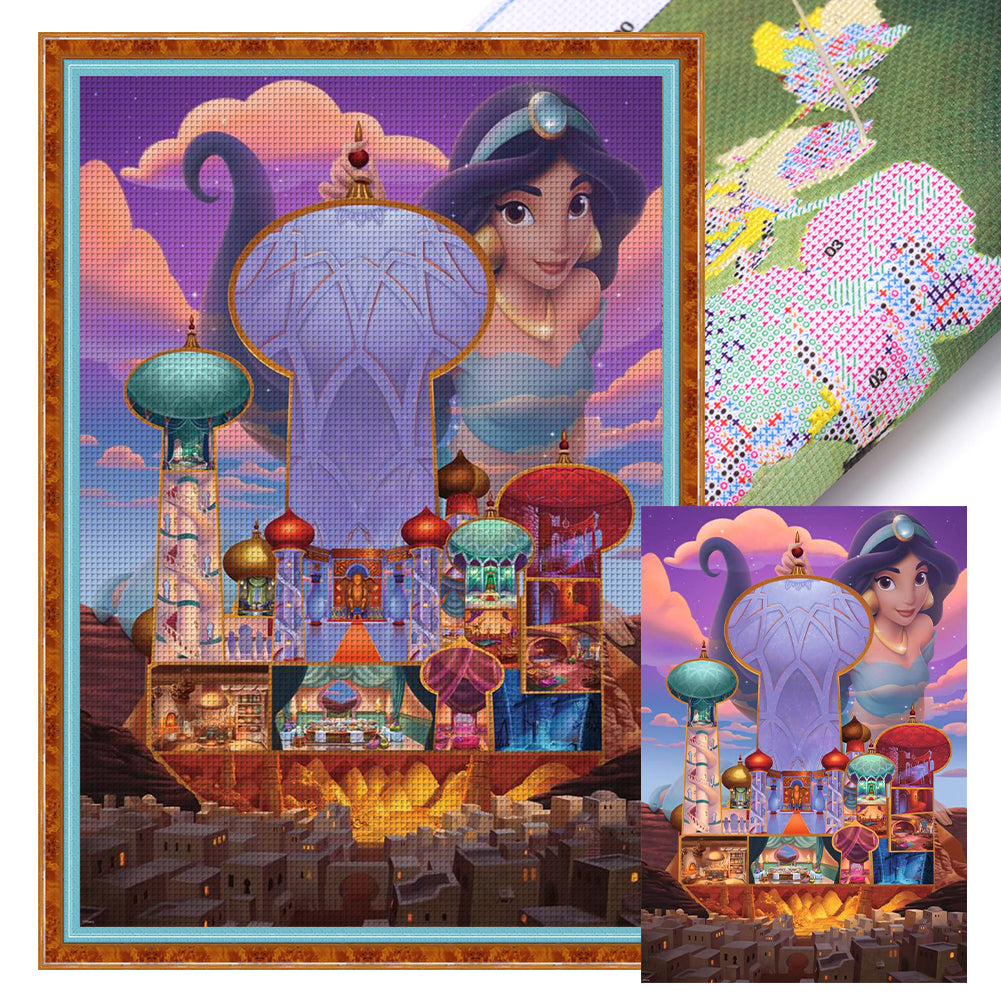 Princess Jasmine - 11CT Stamped Cross Stitch 50*70CM