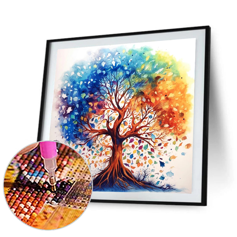 Colorful Tree - Full Round Drill Diamond Painting 30*30CM