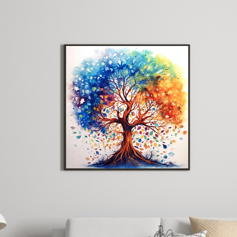 Colorful Tree - Full Round Drill Diamond Painting 30*30CM